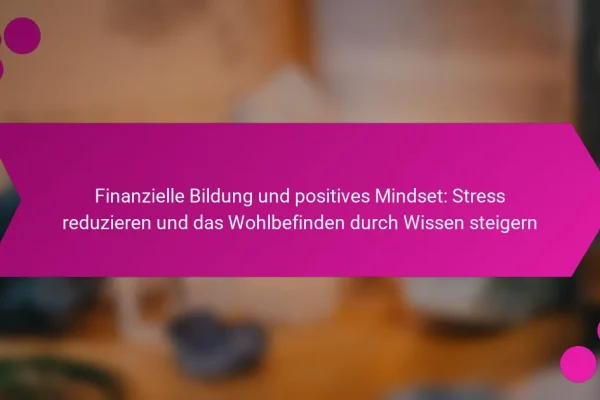 Finanzielle Bildung und positives Mindset: Stress reduzieren und das Wohlbefinden durch Wissen steigern